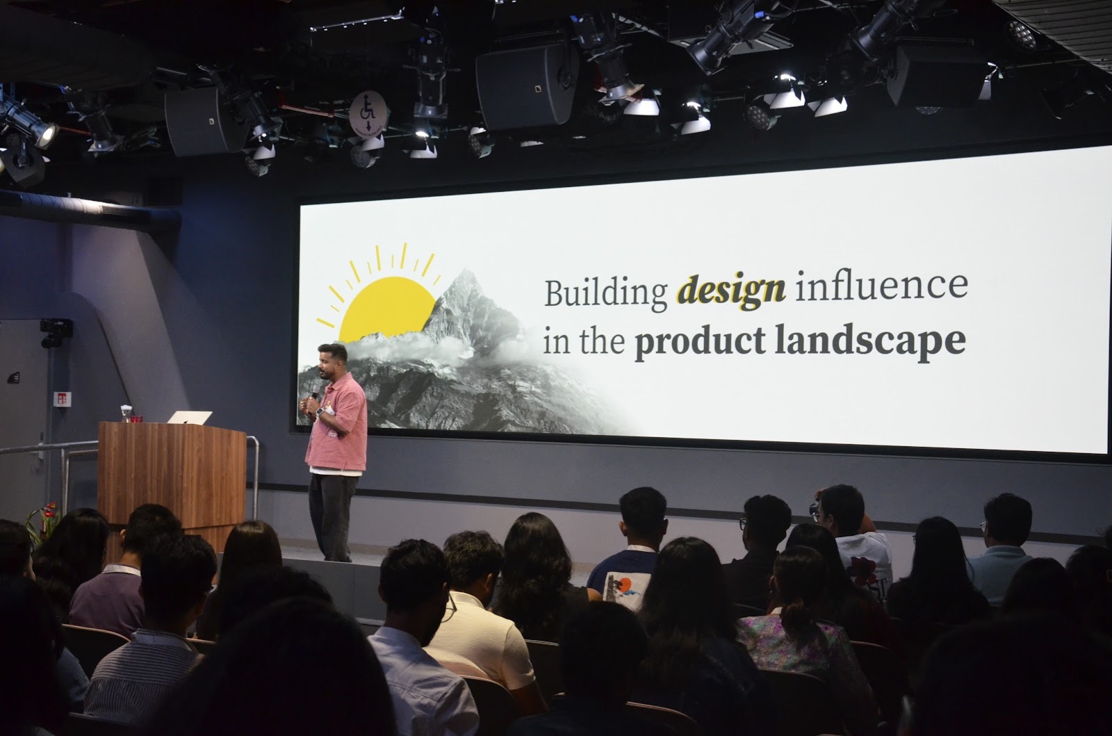 A talk in progress: 'Building design influence in the product landscape'